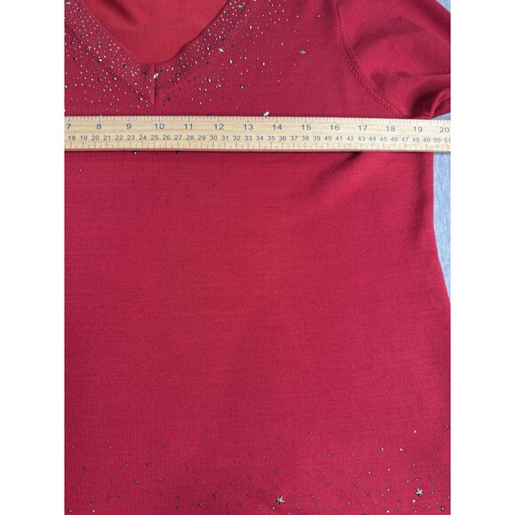 cocobleu sweater Red With Sparkling Gold Size L - Picture 6 of 9